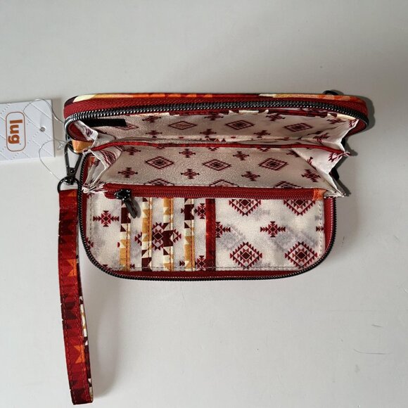 Lug Guild Collection Whirly RFID Wallet - Bargello Mountains Red - Picture 6 of 11